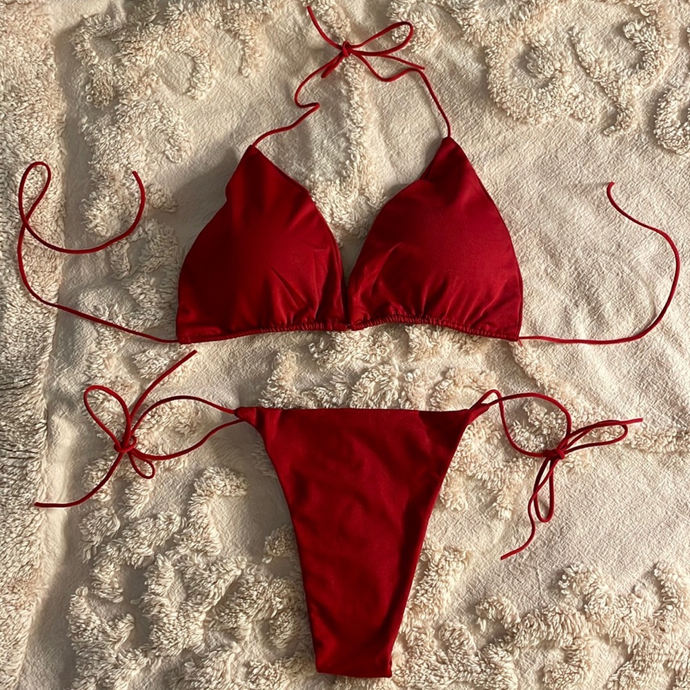 S ♥️ Deep Red Sexy Bikini